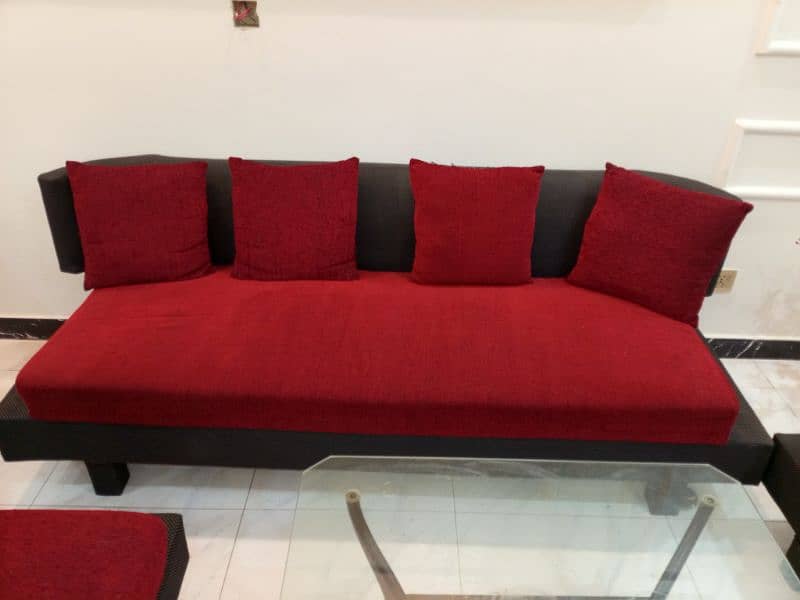 comfortable red sofa set 1