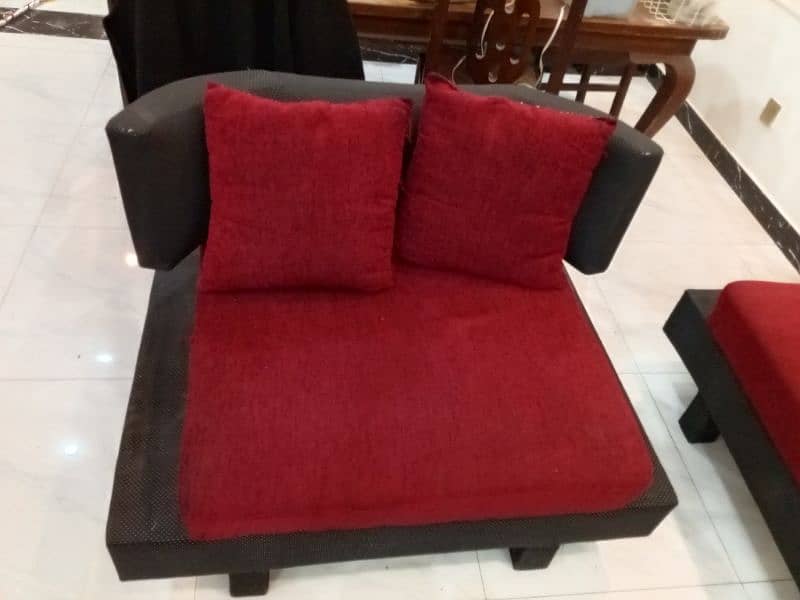 comfortable red sofa set 2