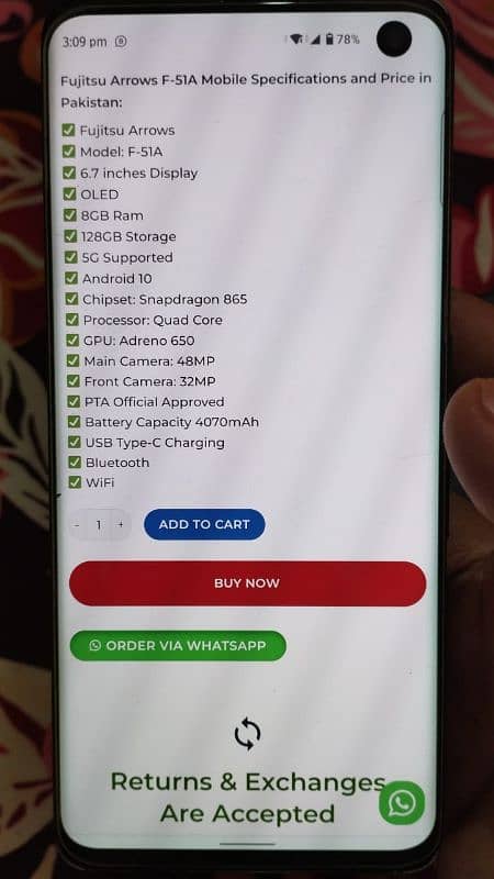 Arrow Fajitas 51A 5G official pta singal sim sale& Exchange dual sim 6