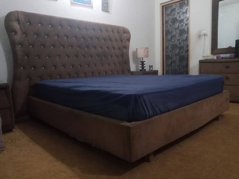 Double Bed with side tables & dresser for sale 5