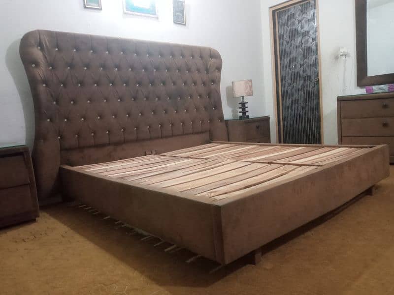 Double Bed with side tables & dresser for sale 6