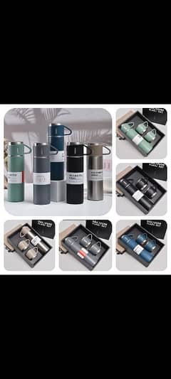 Rs. *1499*/- Stainless Steel Vacuum Flask with Cups 500Ml
