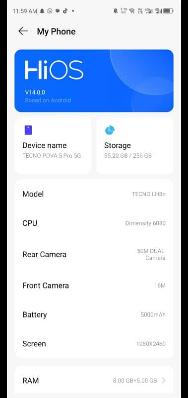 Tecno Pova 5pro 5G 7