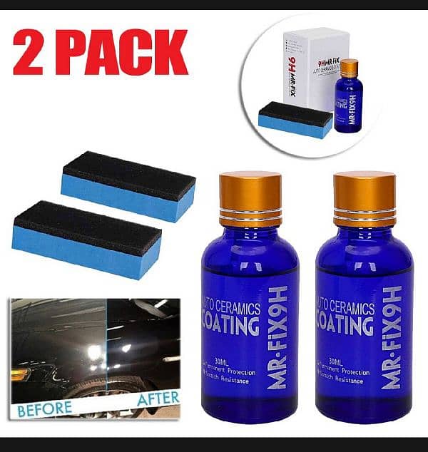 2x 9H Ceramic Coating Paint Care Car Glass Nano Liquid Hydrophobic Au 0