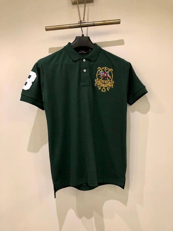 Mens Polo Shirt with Signature Polo Front Back Embroidered Logo 5