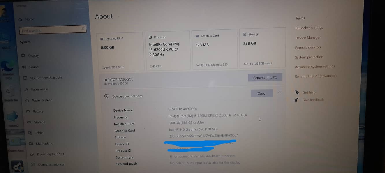 HP ProBook 650 G2 | i5 6th Gen | 8GB RAM | 256GB SSD | Excellent Cond 2