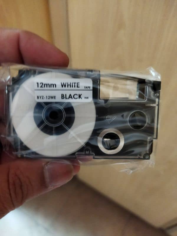 12mm printing cartridges Casio label photo copier  white on black 5