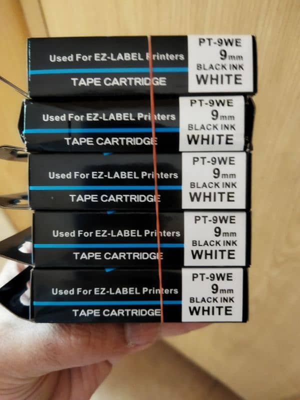 12mm printing cartridges Casio label photo copier  white on black 8
