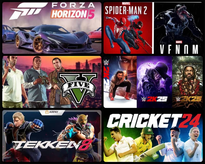 GTA 5•WWE 2K25•CRICKET 24 PC GAMES INSTALL KRWAYE ALL OVER PAKISTAN 0