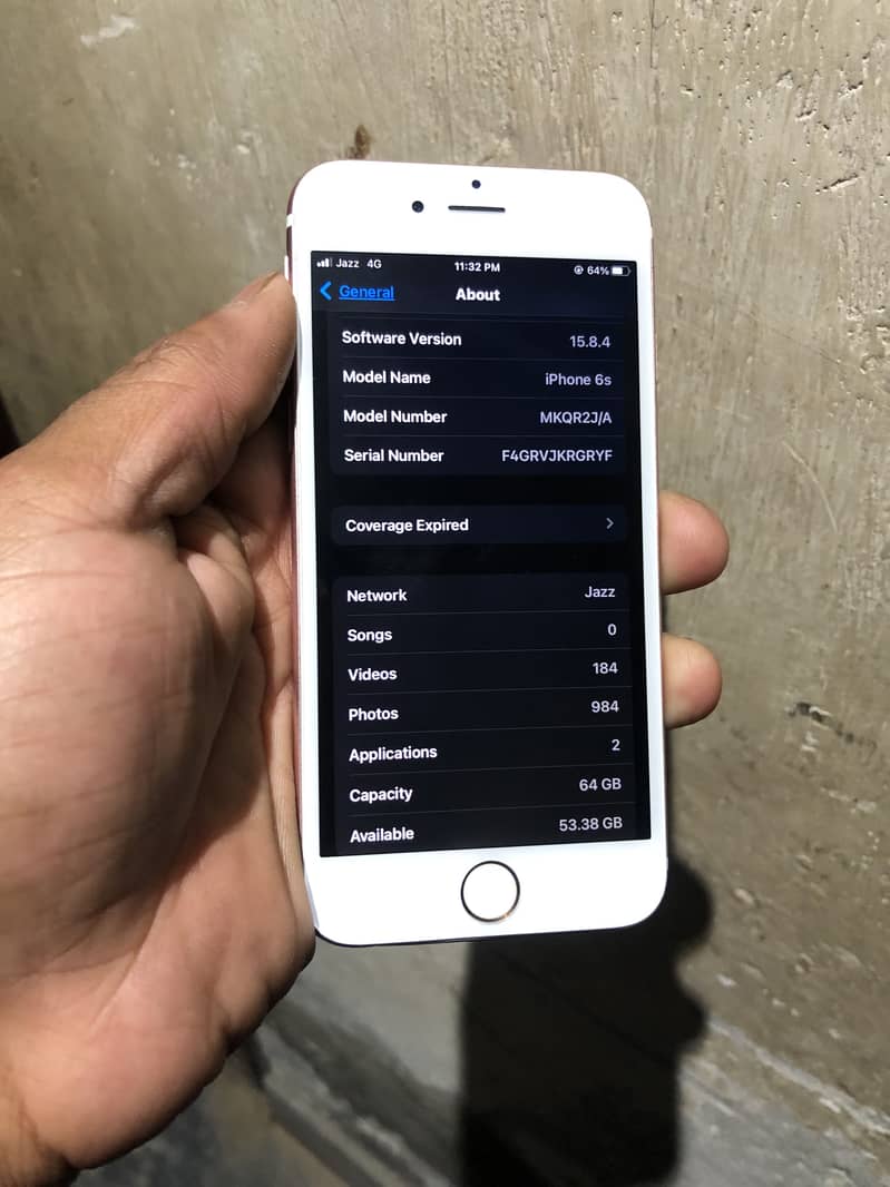 iPhone 6s pta approved Batry change ha 100 health 0