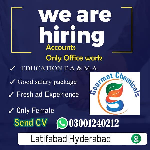Accounts Office work  (Only Female Staff) 0