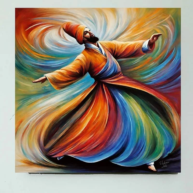 Sufi Painting Handmade Painting | Home Decor 5