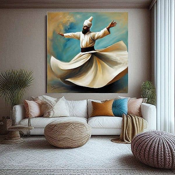 Sufi Painting Handmade Painting | Home Decor 9