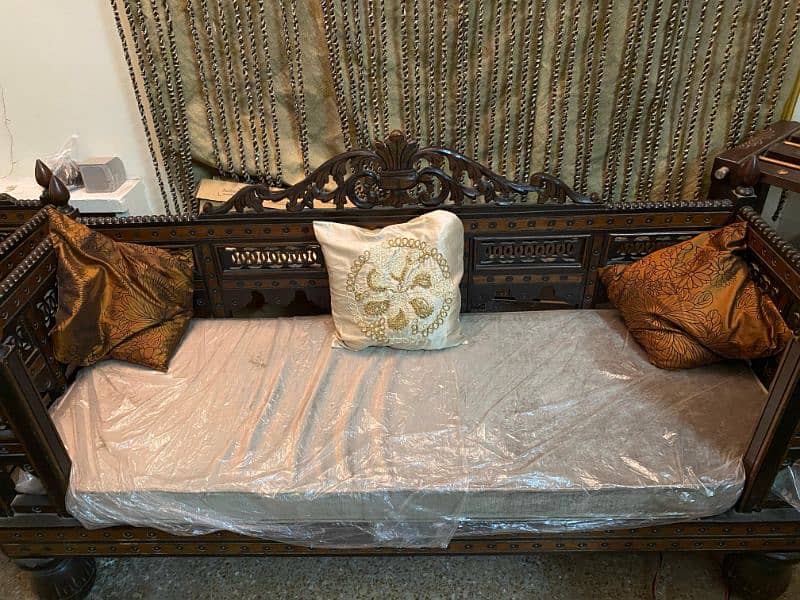 7 seater sofa set with handmade carving 5