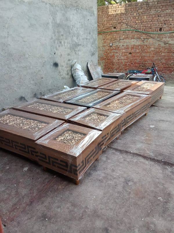 wooden table with Glass top 1