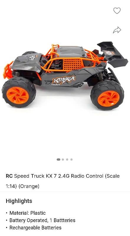Original WINYEA Speed Rc race car KX 7 2.4G Radio Control 1