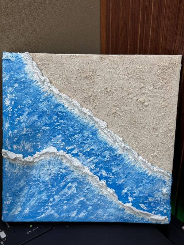ocean waves texture painting 1