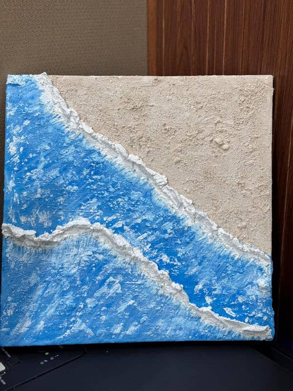 ocean waves texture painting 2