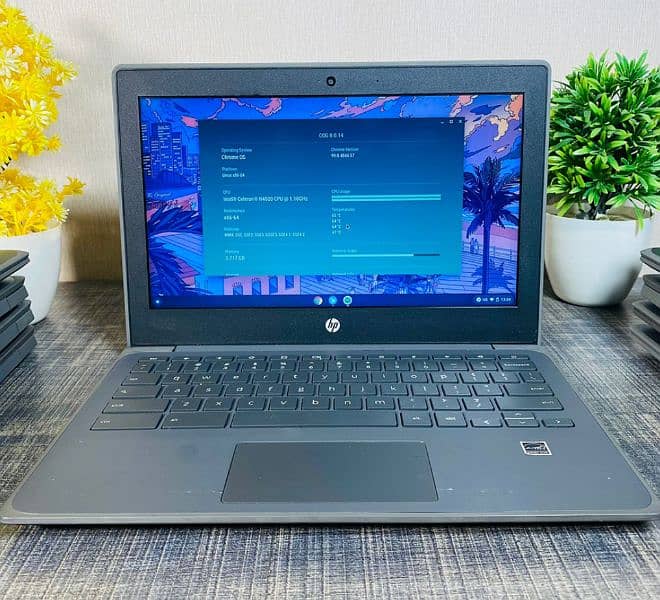 Laptop/Hp g8 Chromebook touch 4/32 GB SSD-3hours - 2029+update type c 3