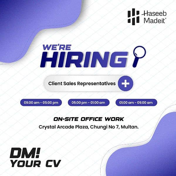 Hiring: Client Communication Rep - Multan 0