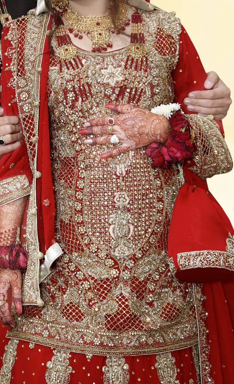 Bridal Lengha+kurti+pouch 3