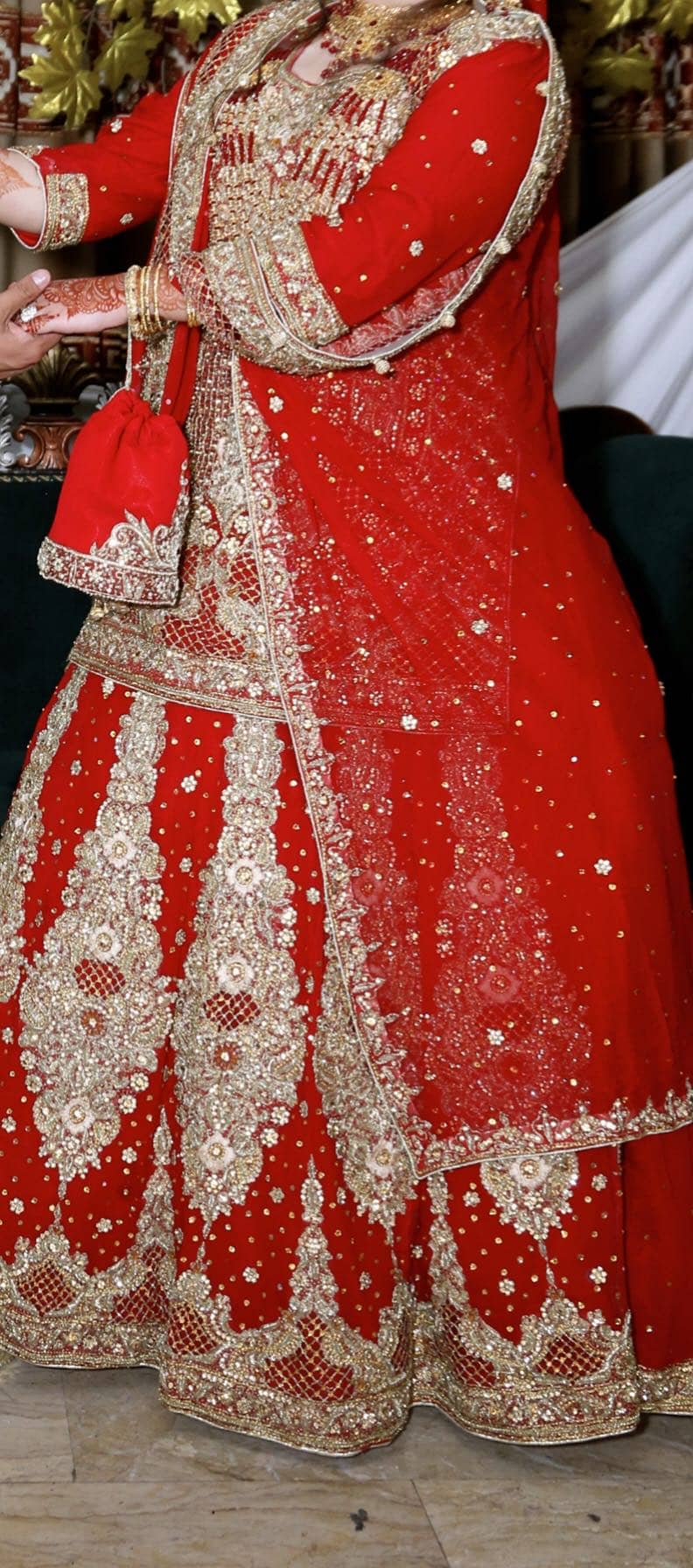 Bridal Lengha+kurti+pouch 4
