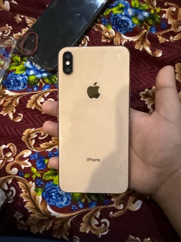 IPHONE XS MAX DUAL SIM PTA APPROVED 256GB GOLD WITHOUT PANEL 0