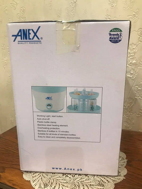 anex baby bottle sterlizer 2