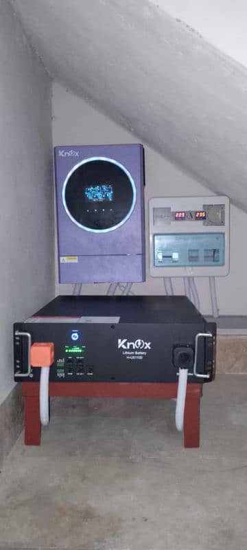knox hybrid 6kva system lithium battery inverter solar panels 0