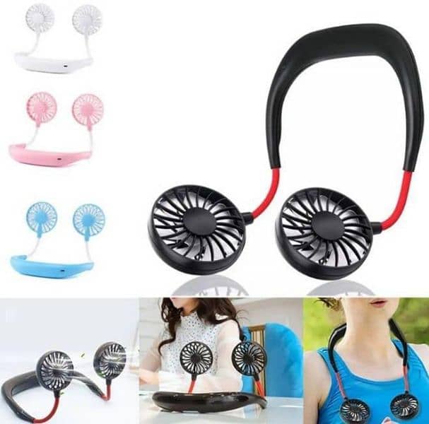Wearable Sports Portable Rechargeable Fan 1