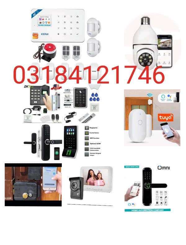 smart fingerprint handle electric main door lock access control system 1