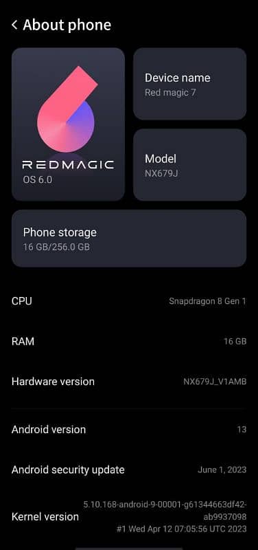 ZTE Nubia red magic 7 for sale ! 9