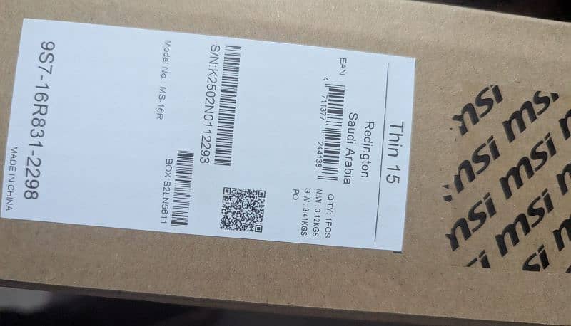 MSI THIN 15 RTX 3050 I7 13TH GEN 1TB 1