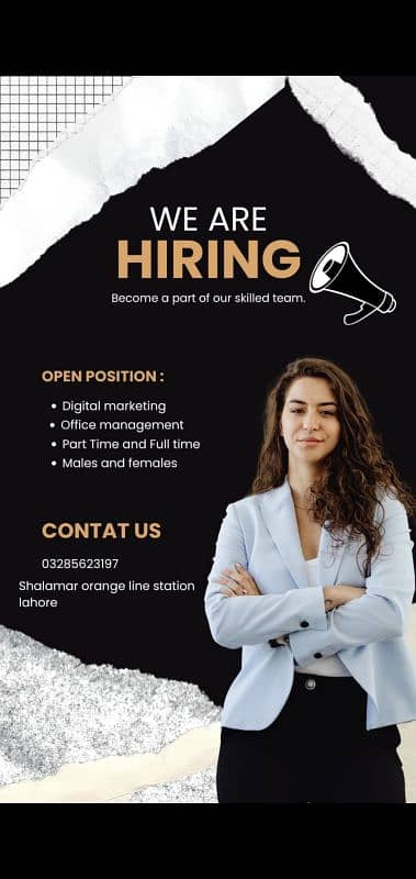 FILL TIME AND PART TIME WORK AVAILABLE FOR MALE AND FEMALE 0