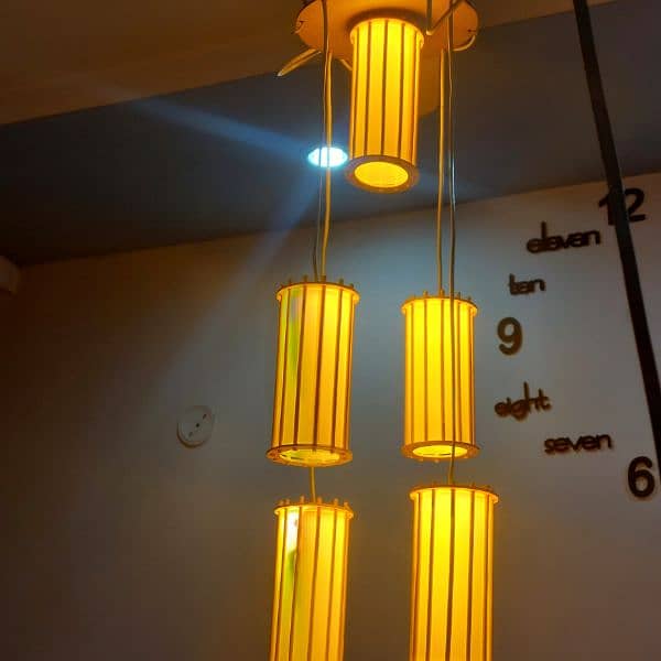 Wooden Hanging Lights 1