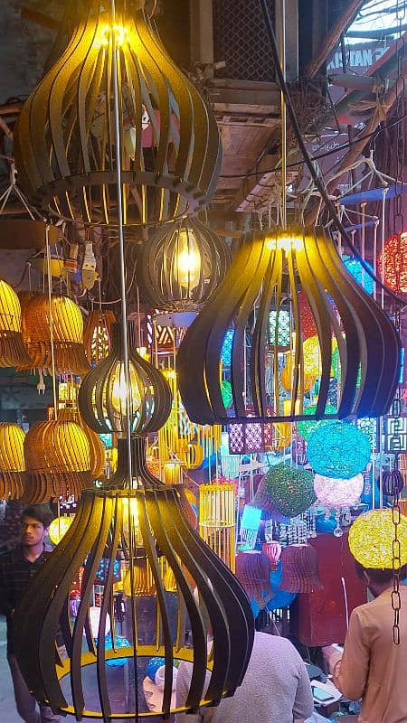 Wooden Hanging Lights 4