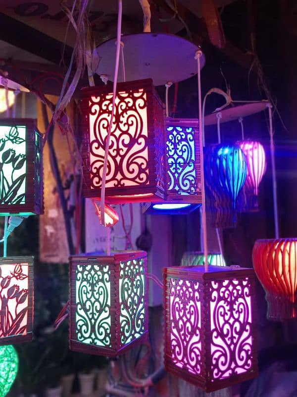 Wooden Hanging Lights 8