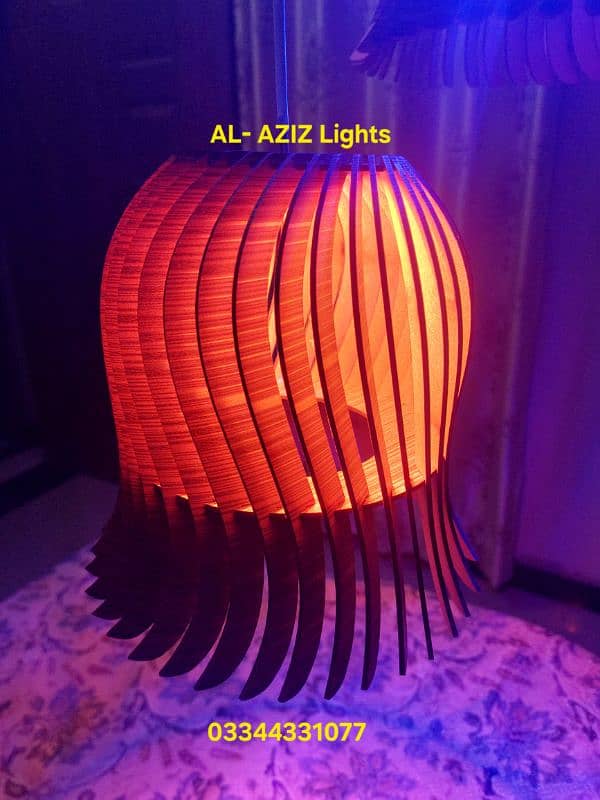 Wooden Hanging Lights 14