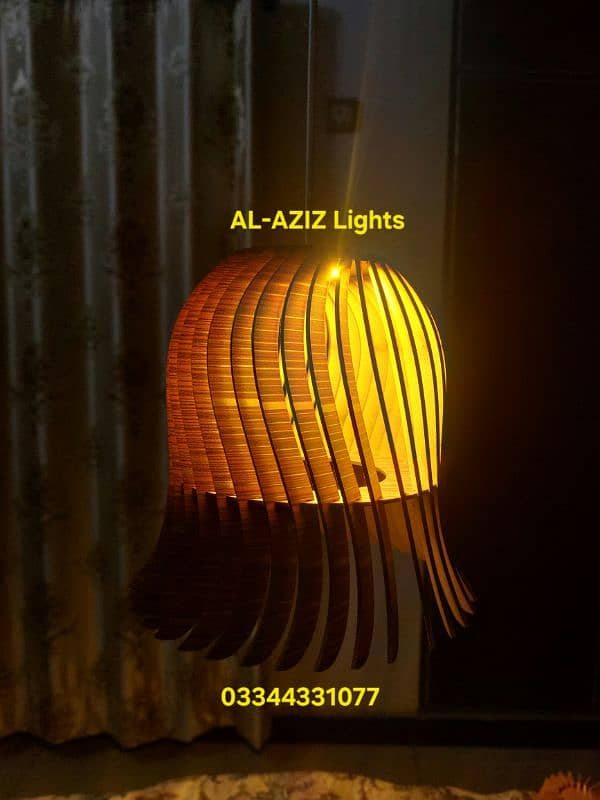 Wooden Hanging Lights 16