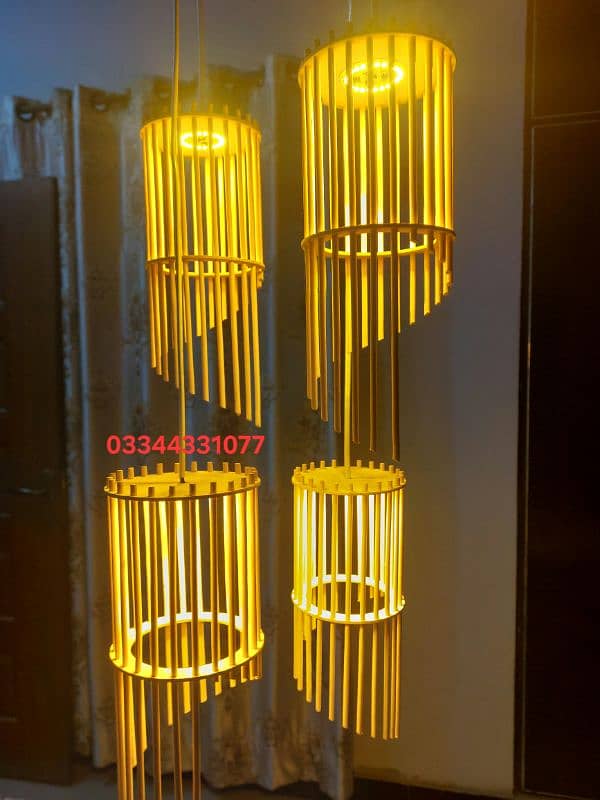 Wooden Hanging Lights 18