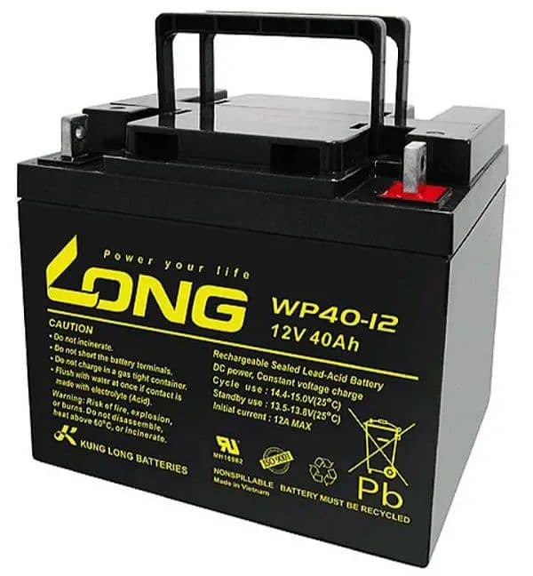 Dry Battery 12V - 40Ah in Used Condition 2