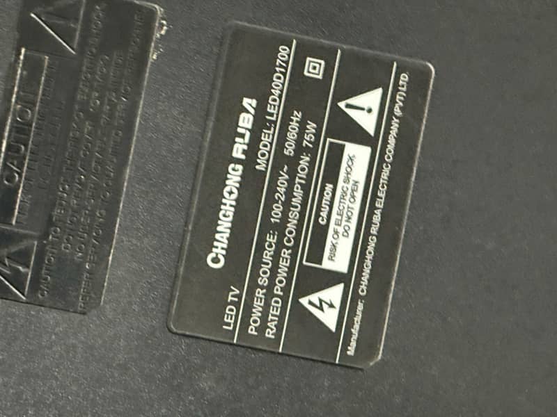 Changhong Ruba 40 inches LCD panel break 1