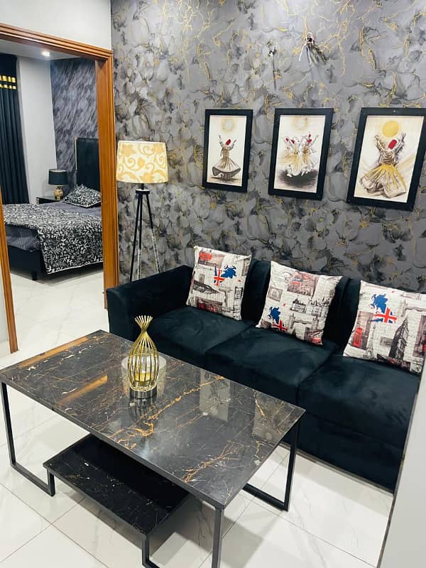 1 BEDROOM FURNISHED APARTMENT IS AVAILABLE FOR RENT IN BAHRIA TOWN SECTOR E LAHORE 1