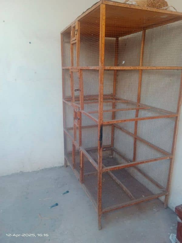 Wooden cage for birds 0