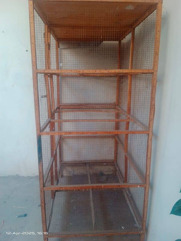 Wooden cage for birds 1
