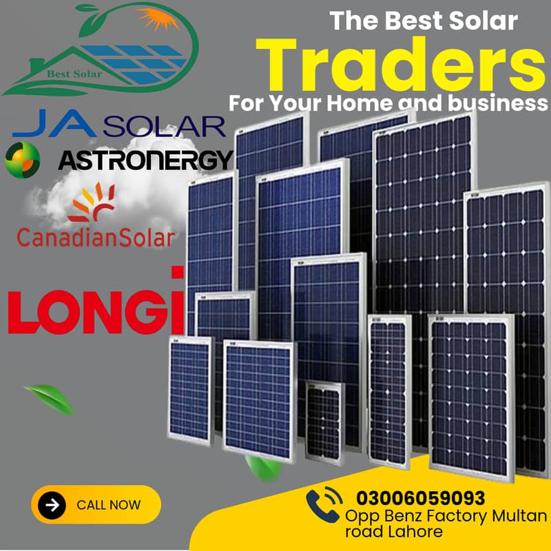 canadian panels/Longi/JA solar/Jinko/astronergy N type bifacial 0