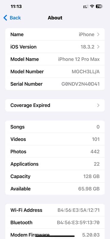 iPhone 12 Pro Max pta approved 128 Gp 0