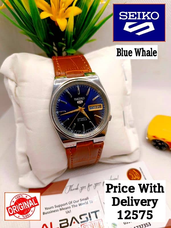 Seiko 5 CITIZENS ORIENT AUTOMATIC MEN WRIST WATCH 03161737353 0