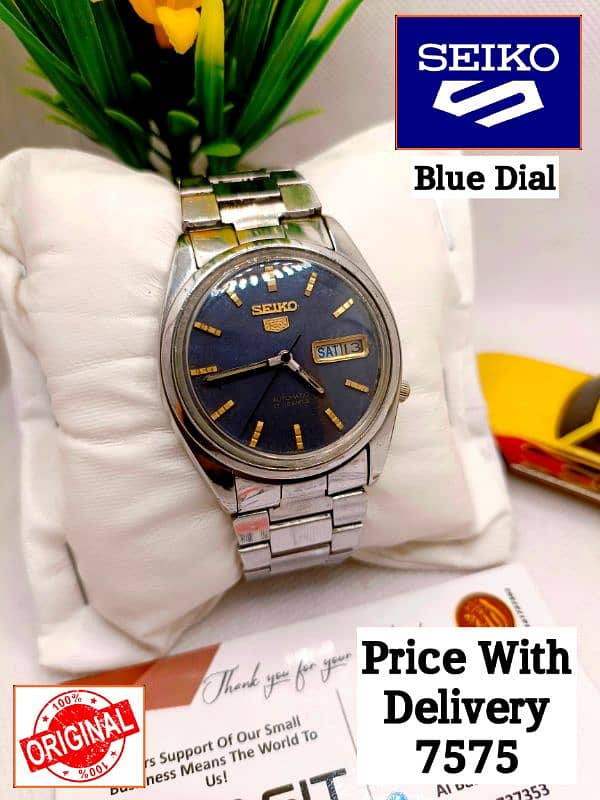 Seiko 5 CITIZENS ORIENT AUTOMATIC MEN WRIST WATCH 03161737353 7