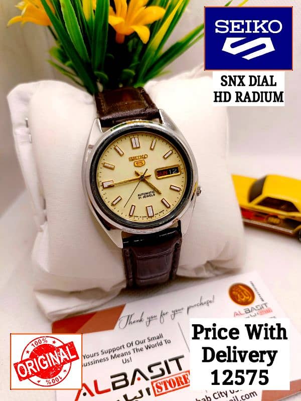 Seiko 5 CITIZENS ORIENT AUTOMATIC MEN WRIST WATCH 03161737353 7